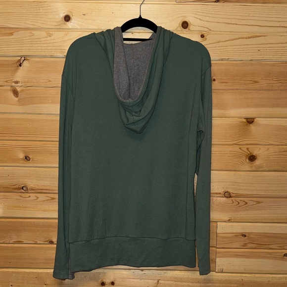 AMPERSAND AVE Green and Gray Hoodie - Picture 2 of 5